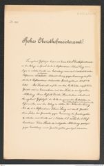 k.k. naturhistorisches Hofmuseum, Intendanzakten 1885-1896 (Hauer), Aktenzahl Z.455.a/1891, Seite 1